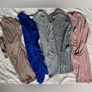 Lulu's Long Sleeve Dresses - Blue, Gray, Brown, Pink